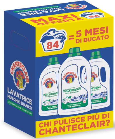 CHANTECLAIR - DETERSIVO LAVATRICE MUSCHIO BIANCO 3X1260ML